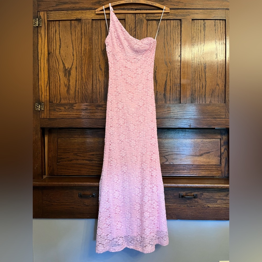 NWT Bardot Albie Knit Floral Lace Maxi Dress in Candy Pink, XS/2 - Picture 5 of 15